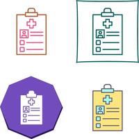 Medical Record Icon Design vector