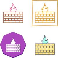 Firewall Icon Design vector