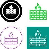 Firewall Icon Design vector