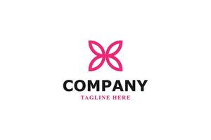 letter b and butterfly modern logo vector