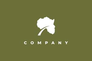 african leaf modern minimal logo vector