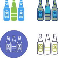 cerveza botellas icono diseño vector