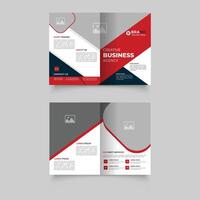 Corporate bi-fold brochure design vector