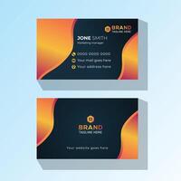 Professional business card design template vector