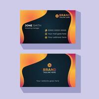 Professional business card design template vector