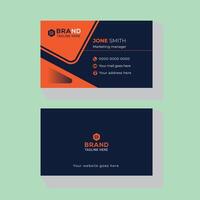 Professional business card design template vector