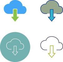 Download from Cloud Icon Design vector