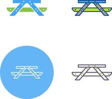 Picnic of Table Icon Design vector