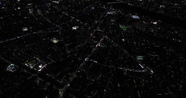 A aerial view of night cityscape in Chiba video