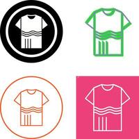 T Shirt with lines Icon Design vector