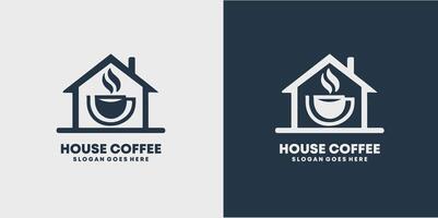 café casa logo sencillo y moderno mínimo estilo logo diseño concepto. vector