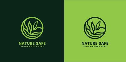 nature environment green nature safe tree logo design template, EPS 10 pro illustration vector