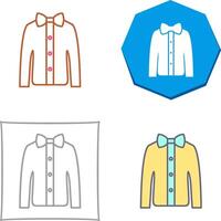 Shirt with Bow Icon Design vector