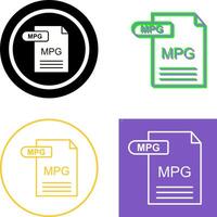 mpg icono diseño vector