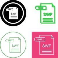 SWF Icon Design vector