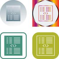 Piece of Code Icon Design vector