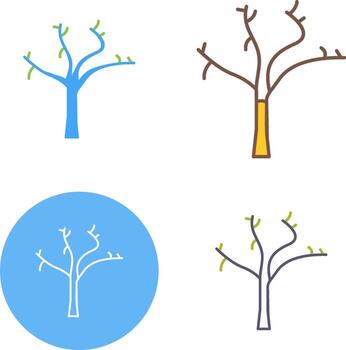 árbol con No hojas icono diseño vector
