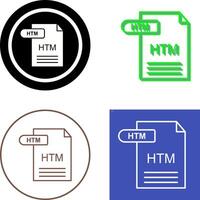 HTM Icon Design vector
