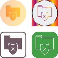 Vulnerable Folder Icon Design vector