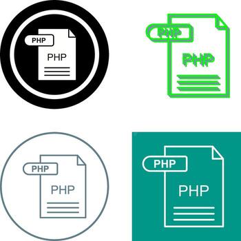 PHP Icon Design vector