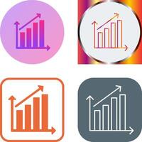 Rising Statistics Icon Design vector