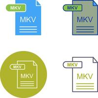 MKV Icon Design vector