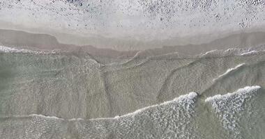 strand landskap antenn panorama- visningar video