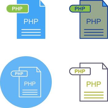 PHP Icon Design vector