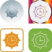 Time Settings Icon Design vector