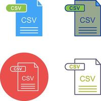 CSV Icon Design vector