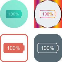 Unique Full Battery Icon Design vector