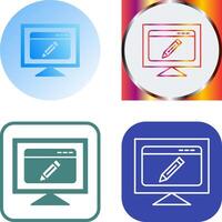 Edit Webpage Icon Design vector