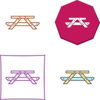 Picnic of Table Icon Design vector