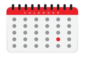 Calendar illustration icon on white background vector