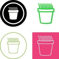 Grass Pot Icon Design vector