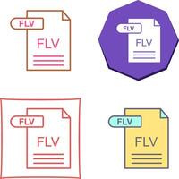 FLV Icon Design vector