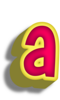 Cartoon Happy Alphabet Letter and Number png