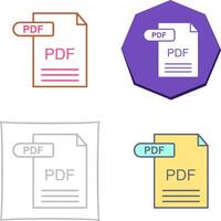 pdf icono diseño vector