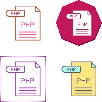 PHP Icon Design vector