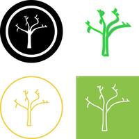 árbol con No hojas icono diseño vector