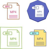 MP4 Icon Design vector