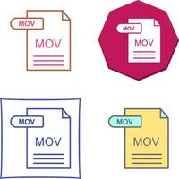 MOV Icon Design vector