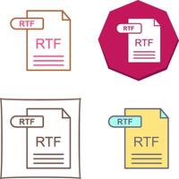 RTF Icon Design vector