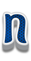 3D Cartoon Alphabet Letter and Number png