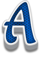 3D Cartoon Alphabet Letter and Number png