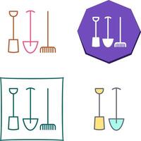 Gardening Tools Icon Design vector