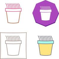 Grass Pot Icon Design vector