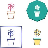 Flower Pot Icon Design vector
