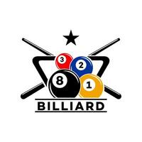 billiard logo template illustration design vector