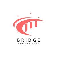 puente logo modelo ilustración diseño vector